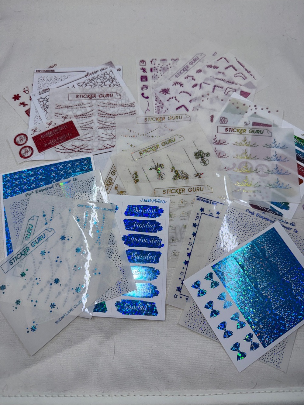 Destash Holographic Foul Various Colors Planner Stickers Stationary 25+ pcs